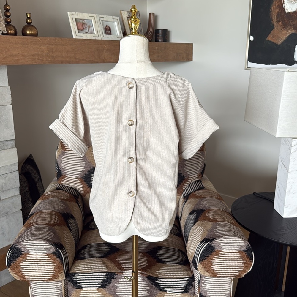 Madewell Collette Corduroy Drapey Top - Picture 5 of 10